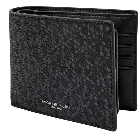 black michael kors mens wallet|Michael Kors black wallet men's.